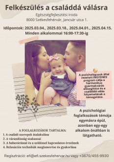 A családdá válást segíti az Egészségfejlesztési Iroda új programsorozata